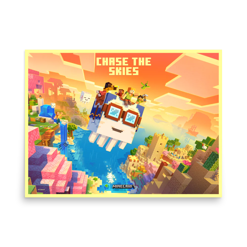 Minecraft Chase The Skies Premium Poster