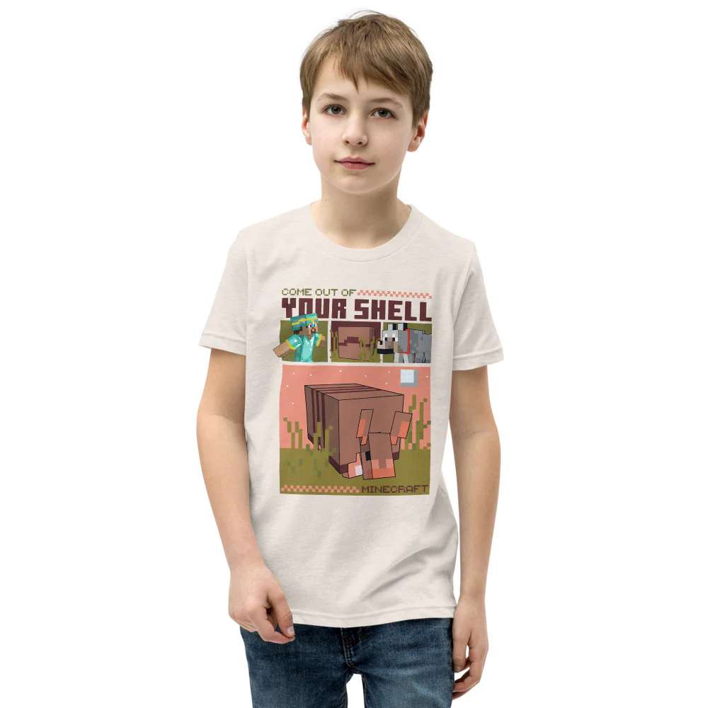 Minecraft Come Out Of Your Shell Kids T-Shirt - Image 2