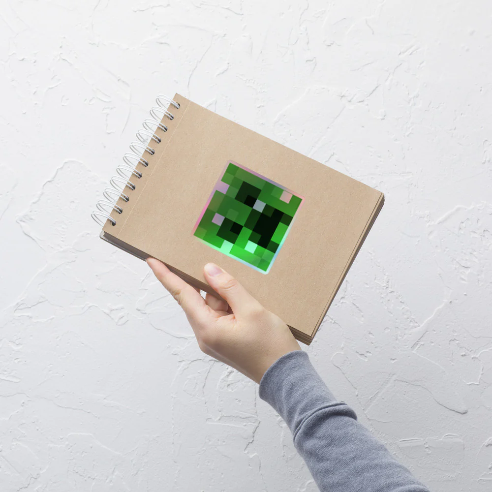 Minecraft Creeper Holographic Sticker - Image 11