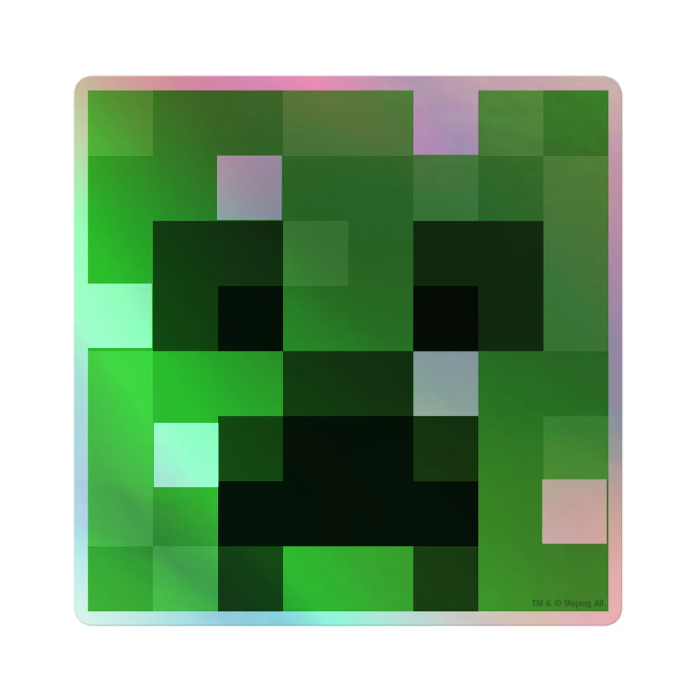 Minecraft Creeper Holographic Sticker - Image 12