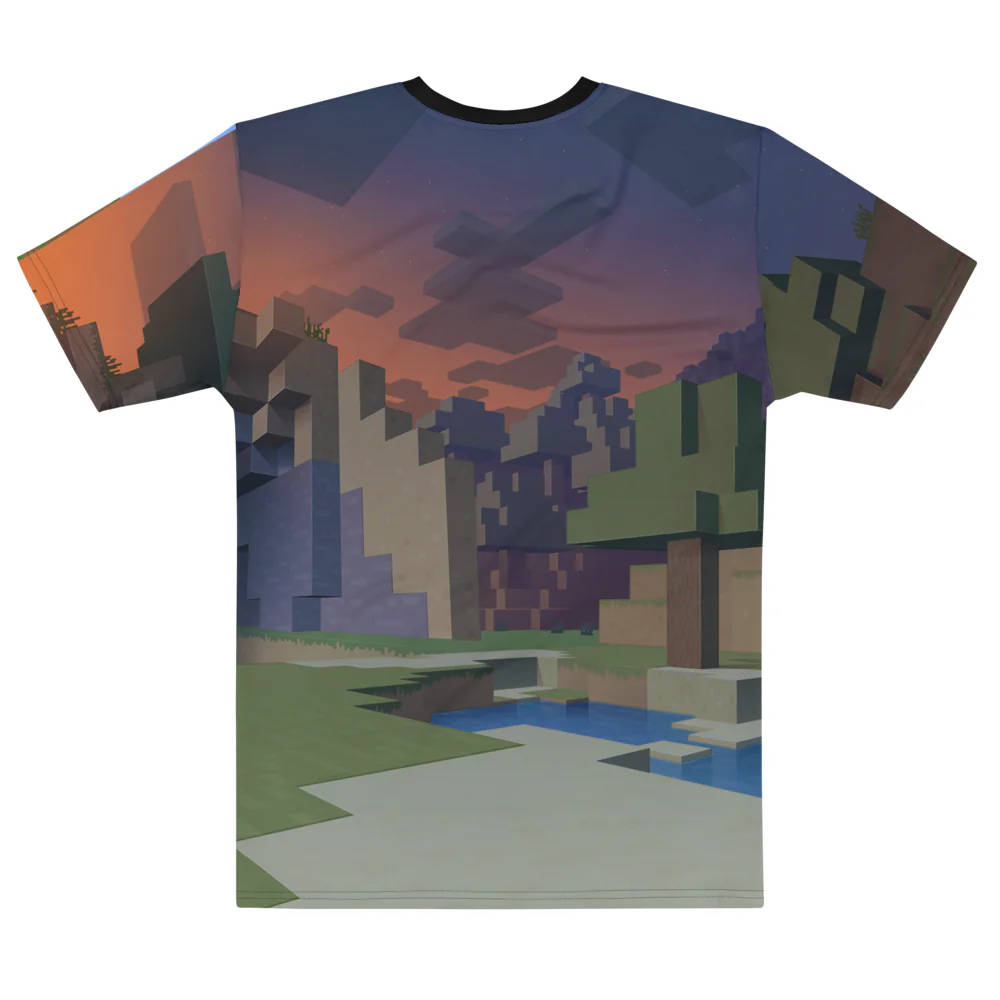 Minecraft Day to Night Unisex Short Sleeve T-Shirt - Image 2
