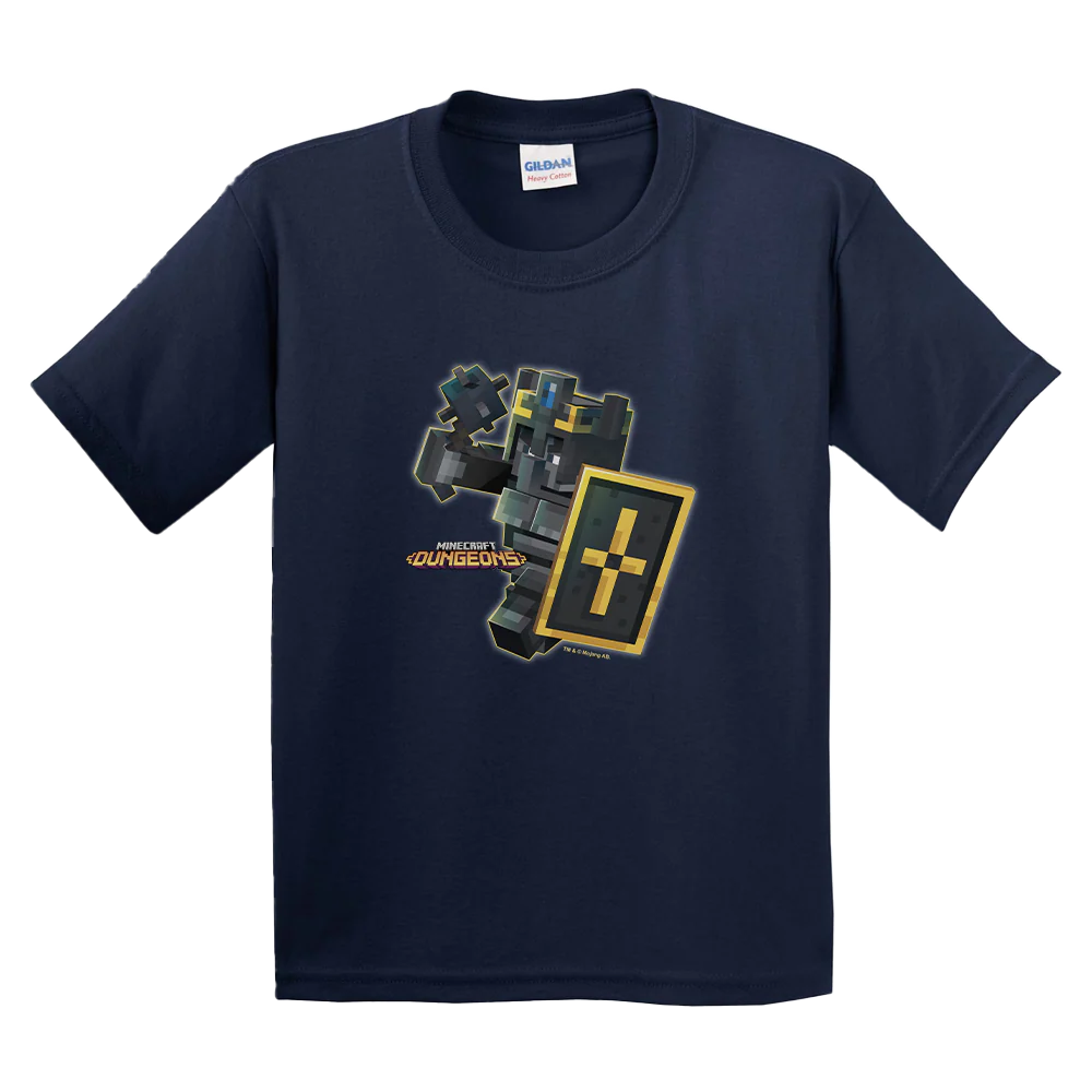 Minecraft Dungeons Logo Personalized Kids Short Sleeve T-Shirt