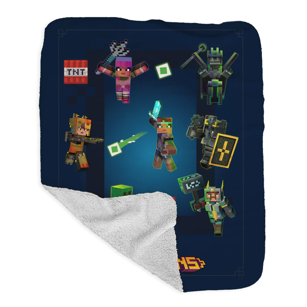 Minecraft Dungeons Heros vs. Mobs Sherpa Blanket - Image 3