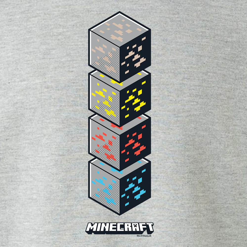 Minecraft Jolly Mobs Vertical Blocks Fleece Crewneck Sweatshirt - Image 2