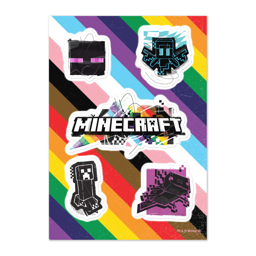 Minecraft Rainbow Sticker Sheet - Image 2