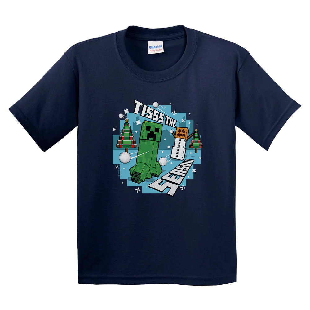 Minecraft Tis The Season Kids Short Sleeve T-Shirt - Image 4