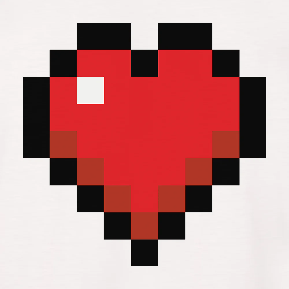 Minecraft Heart Badge Adult Short Sleeve T-Shirt - Image 2